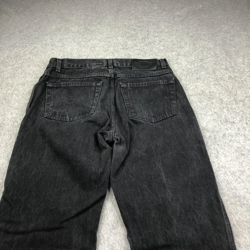 Harley-Davidson Jeans Mens 33x30 Black Charcoal Wash Regular Straight Denim